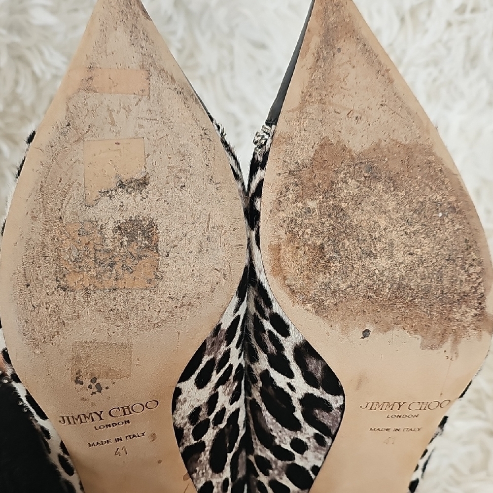 Jimmy Choo Leopard and Black Heels - Picture 12 of 14